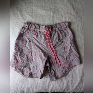 Free people Gray Shorts with Pink Embroidery